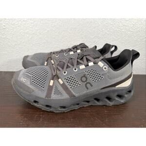On Cloudsurfer Trail Black Gray Eclipse Running Shoes Women’s Size 9.5- EUC